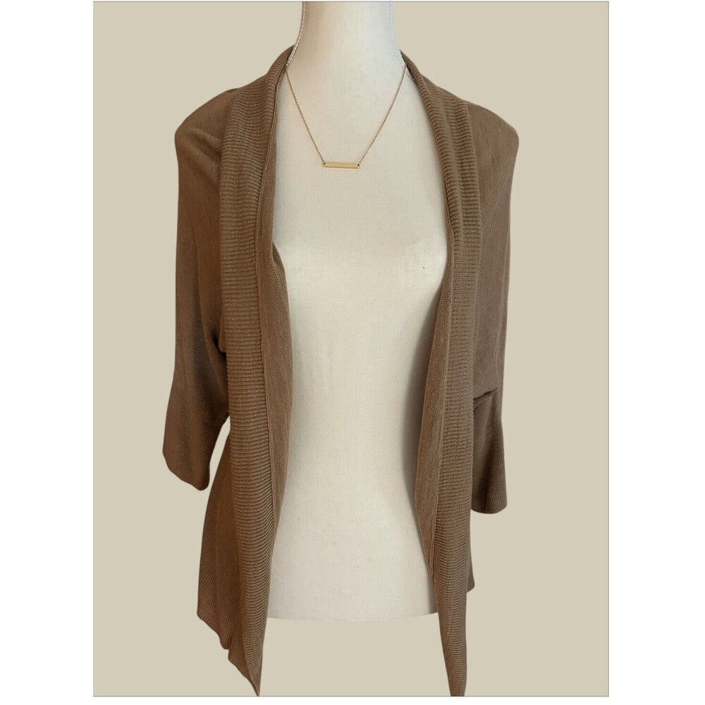 The Limited Dolman Sleeve Midline Cardigan Sweater Camel Solid Beige Tan Casual
